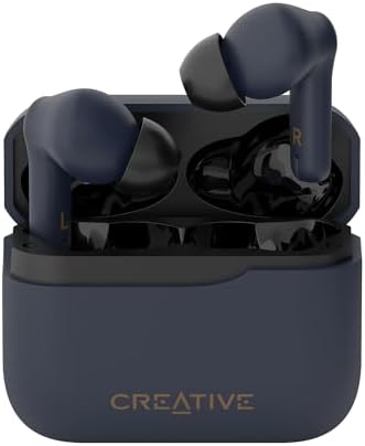 Creative Zen Air Plus Lightweight True Wireless Earbuds – Bluetooth LE Audio with Hybrid Active Noise Cancellation, Ambient Mode, and 32 Hours Playtime – Ergonomic Design with 6 Mics for Crystal-Clear Calls – Perfect for Commuting and Everyday Use (Cream)