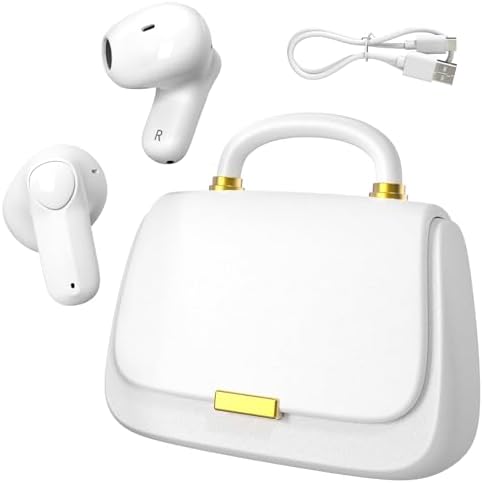 Elevate Your Audio Experience with ANCwear Bluetooth 5.3 True Wireless Earbuds – High-Fidelity 13 mm Drivers for Audiophiles, Chic Mini Handbag Charging Case, 22-Hour Playtime in Elegant Classic Pink – Ideal for Professionals and Music Enthusiasts On the Move