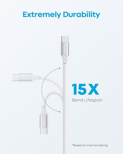White USB C Cable 10ft, 2 Pack Long USB A to USB C Cable Fast Charging, USBC Charger Cord Compatible with iPhone 16e 16 15 Pro Max Plus, for Samsung Galaxy S21 Note 10, Pixel – Enhanced Compatibility and Speed
