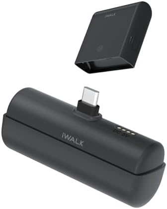i WALK 13500 m Ah USB-C Portable Charger – Ultra-Fast Charging Power Bank for i Phone 16/15/16 Plus/16 Pro Max, i Pad & More – Lightweight Battery Pack in Stylish Pink for On-the-Go Convenience and Enhanced Device Compatibility