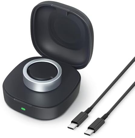 Portable Wireless Charging Case for Oura Ring Gen3 Heritage/Horizon Size 11 – Efficient Smart Ring Power Solution with 600 m Ah Battery, Rapid 80-Minute Charge, and Intelligent Safety Features for Travel Convenience