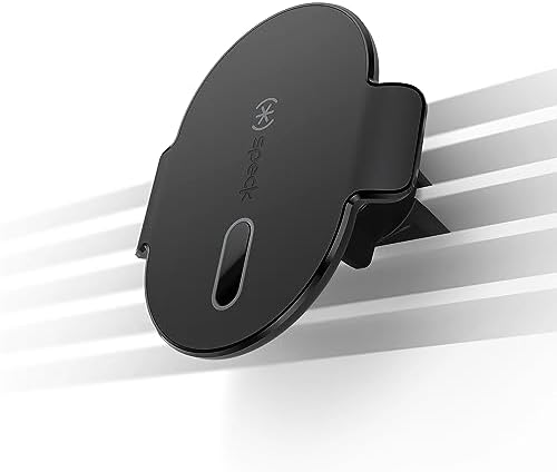 Speck Mag Safe i Phone Car Vent Mount – Ultra Secure No-Slip Interlock for Stable Hands-Free Navigation – 360° Adjustable Viewing with Sleek Black Design for Effortless Compatibility and Quick Setup