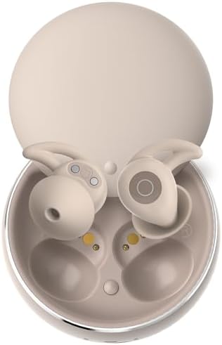 Transform Your Sleep Experience with Sleepals Micro Sleep Earbuds – Ergonomically Designed Noise-Canceling Headphones for Side Sleepers, Featuring Luxurious Comfort, 28-Hour Battery Life, and a Travel-Friendly Charging Case (Elegant Off-White) – Your Go-To Solution for Uninterrupted Rest and Multi-Device Compatibility