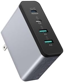 Ultra-Fast 120 W Ga N USB-C Charger with PD3.0 PPS Technology – Compact 4-in-1 Multiport Design for Mac Book Pro/Air, i Phone & Samsung – Rapid Charging for Devices with Advanced Safety Features and Wide Compatibility