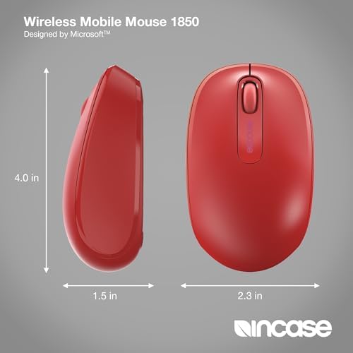 Light Orchid Incase Wireless Mobile Mouse 1850 – Microsoft-Designed, Ambidextrous Comfort, 6-Month Battery for Ultimate Portability, Nano Transceiver for Seamless Connectivity, Compatible with Mac & Windows 8/10/11 – Elevate Your Productivity and Style