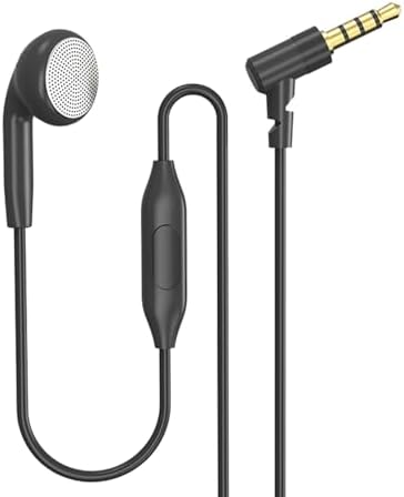 Ultra-Lightweight Single-Side Earphone with Built-In Mic and Inline Control – 3.5 mm Earbud for Exceptional Sound Clarity and Multi-Device Compatibility (Sleek White) – Perfect for Hands-Free Calls and On-the-Go Audio Enjoyment