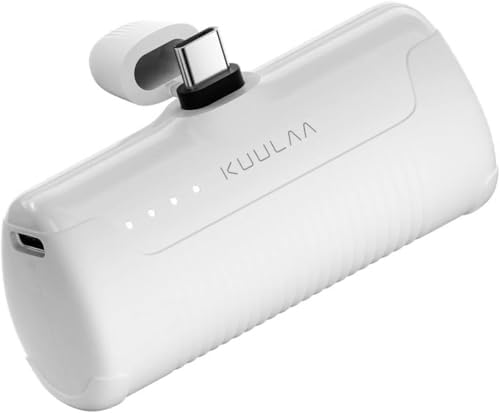 Kuulaa 4500 m Ah Compact USB-C Power Bank – Ultra-Portable Phone Charger for i Phone 15, Samsung Galaxy, LG, Moto, and Pixel Devices – Fast Charging Battery Pack for On-the-Go Power Solutions – Lightweight and Durable Travel Companion
