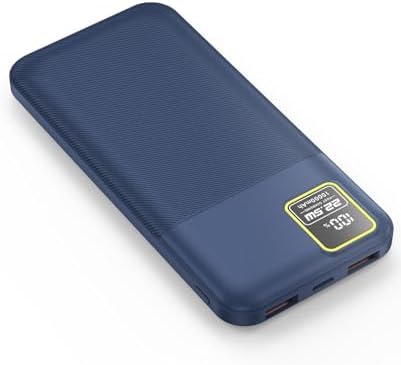 High-Speed Portable Power Bank 10000 m Ah with 22.5 W Fast Charging – USB-C & Dual USB-A Ports for Ultimate Device Compatibility – Lightweight Travel Companion with Smart LED Display & 15-Layer Safety Protection – Ideal for i Phone, i Pad & More