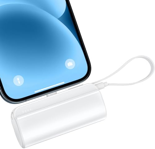 Ultra-Compact 5000 m Ah Portable Charger for i Phone 14/13/12/11/XR/XS/X/8/7/6 – MFi Certified Fast Charging Power Bank with 20 W PD Technology – Mini White Battery Pack for Ultimate Mobility and Style Ultra-Compact 5000 m Ah Portable Charger for i Phone 14/13/12/11/XR/XS/X/8/7/6 – MFi Certified Fast Charging Power Bank with 20 W PD Technology – Mini White Battery Pack for Ultimate Mobility and Style