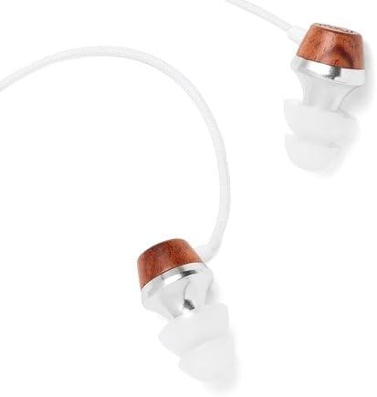 Elevate Your Sound Experience: Symphonized ALN Premium Wood Noise-Isolating In-Ear Headphones with Mic – Lightweight, Durable, and Compatible with All Devices (White)