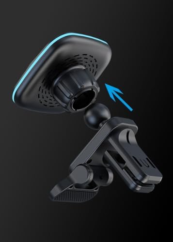 Unifizz Magnetic Wireless Car Charger for i Phone 15/14/13/12 – High-Speed Charging & Secure Magnetic Mount for Effortless On-the-Go Power – Sleek Black Design, Universal Compatibility, Compact & Efficient Charging Solution