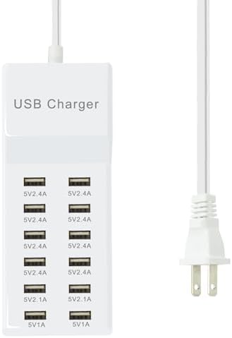 Efficient 12-Port USB Charger Hub with Fast Charging Technology – Compact Multi-Device Power Station for i Phone, Android, Tablets & Smartwatches – Ultimate Solution for Hassle-Free Charging and Enhanced Compatibility