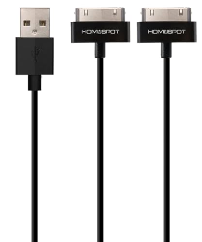 Compact 30-Pin MFi Certified Charger Cable for i Phone 4/4 S, i Pad 1/2/3, i Pod Touch/Nano – 8-Inch Short USB Charging Cord (2-Pack) – Enhanced Portability, Speed, and Durability for On-the-Go Charging Solutions