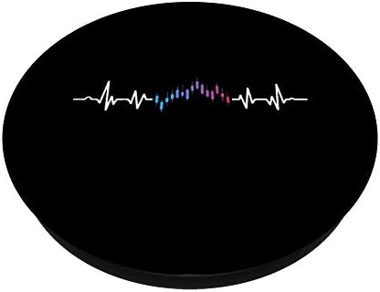 Heartbeat Pulse Stock Day Trader Forex Trading Investor PopSockets PopGrip: Swappable Grip for Phones & Tablets – Enhanced Compatibility and Speed