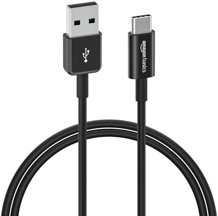 Elevate Your Charging Game: Amazon Basics 5-Pack 3-Foot USB-C to USB-A 2.0 Fast Charger Cables, 480 Mbps Data Transfer, USB-IF Certified for Ultimate Device Compatibility – Ideal for i Phones, i Pads, Samsung Galaxies & Laptops – Sleek Black Design for Professional Use