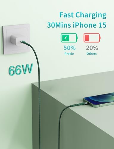 10 FT USB-C to USB-C Charging Cable 2-Pack – Premium Fast Charge & Data Transfer Solution for i Phone 16, Samsung Galaxy S23, LG, Nintendo Switch – Flexible, Durable Nylon Braided Design for Ultimate Convenience and Longevity