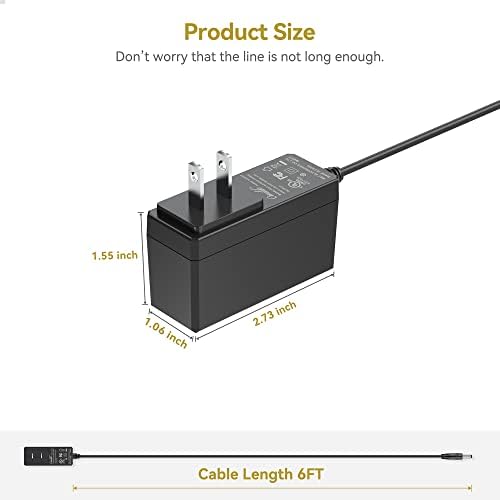 UL Certified 12 V 2 A Power Adapter for Happiest Baby Snoo Smart Sleeper – Reliable Charger for CGSW30-120-2000 Models – Essential AC/DC Power Supply for Enhanced Infant Sleep – Lightweight, Durable Design for Peace of Mind – Optimal Performance Assurance for Your Baby’s Comfort