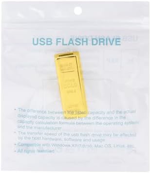 Borlter Clamp 64 GB Gold Bar USB Flash Drive – Quirky Novelty Memory Stick for Fast Data Storage & Enhanced Compatibility – Perfect for Professionals and Students