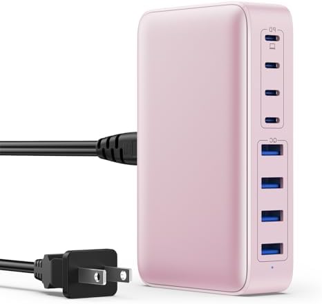 200 W Ga N III USB C Charging Hub – 6-Port Fast Charging Station for Laptops and Devices – PD 65 W Compatible with Mac Book Pro, i Pad, i Phone 15/16, Galaxy S23/S24, Steam Deck & More – Ultimate Universal Charger for Home, Office & Travel