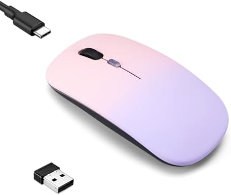 Seamless Productivity with 3 Pack Rosy Glow Red Wireless Bluetooth Mouse – Rechargeable, Silent, and Slim Dual Mode Mice for Laptop, Desktop, i Pad, and Mac – Perfect for On-the-Go Professionals and Students