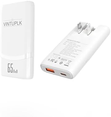 Ultra-Compact 65 W Dual-Port USB-C Fast Charging Wall Adapter – Ga N Technology for Optimal PD3.0 & PPS Performance – Ideal Travel Charger for Mac Book, i Phone 16/15/Pro, Galaxy S24/S23/Note 20, and Pixel Devices – Lightweight, Efficient, and Simultaneous Multi-Device Power Solution
