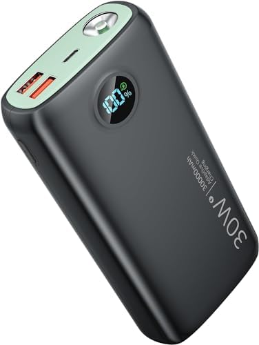 High-Capacity 30,000 m Ah Portable Power Bank with Fast Charging Technology – Multi-Device USB-C Charger for i Phone, Samsung Galaxy, LG & More – Built-in LED Display and Flashlight for Ultimate Convenience – Sleek Black Design for On-the-Go Power Solutions