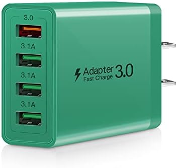 Ultra-Fast 4-Port USB Wall Charger – Multi-Device Power Adapter with Quick Charge 3.0 Technology for i Phone 16 Series, Samsung Galaxy S25/S24, Google Pixel 7 – Compact, Efficient & Safe Charging Solution for Home and Travel