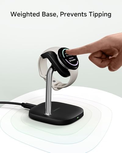 Sleek Black Fast Charging Stand for Google Pixel Watch 3/2 & Swan Scout 505 G2 – Stylish, Compact Charger Base with Advanced Safety Features and Rapid Power Delivery for Smartwatch Enthusiasts