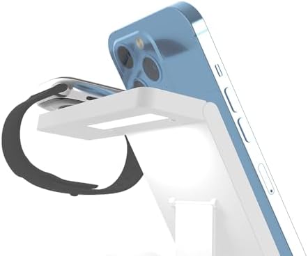 Ultimate 5-in-1 Foldable Wireless Charging Station for i Phone 11-16, Apple Watch Series 5-10 & Air Pods Pro – Fast, Efficient & Space-Saving Dock for Samsung Galaxy Watches with Enhanced Portability and Non-Slip Design