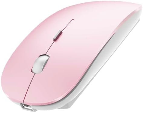 Sleek Bluetooth Wireless Mouse for Mac, Windows & i Pad – Ergonomic Design, High-Precision Navigation, Rechargeable & Dual-Mode Compatibility (Gray & Black) – Elevate Your Productivity with Clutter-Free Connectivity