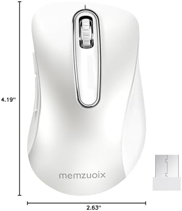 Upgrade Your Workflow with the Memzuoix 2.4 G Wireless Mouse – Ergonomic and Portable 1400 DPI USB Mouse for Laptop, PC & Desktop | 5 Customizable Buttons for Ultimate Control | Ideal for Professionals and Casual Users Alike