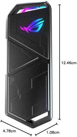 ASUS ROG Strix Arion White M.2 NVMe SSD Enclosure – Ultra-Fast USB 3.2 Gen 2 Type-C (10 Gbps) with Dual Cable Options & Thermal Pads for Optimal Cooling – Effortless Installation for PCIe 2280/2260/2242/2230 M Key/B+M Key SSDs – Perfect for Gamers and Professionals Needing Speed and Portability