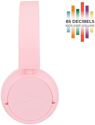 Stylish Pink Kid-Safe 2-in-1 Bluetooth & Wired Headphones – Noise-Cancelling, Volume Control for Young Audiophiles – Portable & Foldable Design for Safe Listening On-the-Go – Ultimate Protection for Children’s Ears – Perfect for Travel and Everyday Use