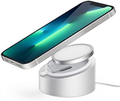 Stouchi Mag- Safe Charger Stand Wireless Charging Heavy-Duty Premium Metal Holder Base Desktop Tablet Mount for iPhone 16 Pro /16/15 Pro/15/14/13/12 Mag- Safe Charger Stand- Blue – Enhanced Compatibility and Speed