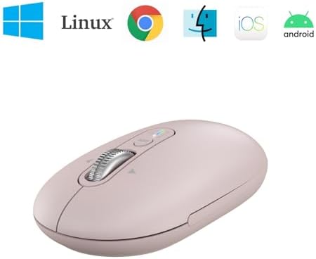 Ultra-Slim Wireless Bluetooth Mouse for Multi-Device Use – Lightweight Travel-Friendly Design with ±3000 DPI Precision, 4-Way Metal Scrolling, and 8 Customizable Buttons – Perfect for Laptops, Tablets, and Phones – Enjoy Quiet Operation and Long Battery Life for Enhanced Productivity