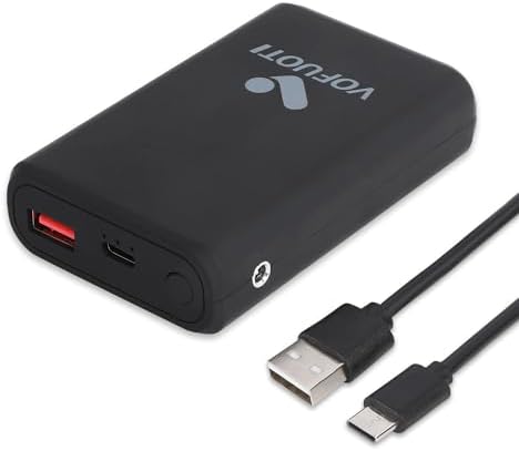 Vofuoti 10,000 m Ah Portable Power Bank – Ultra-Lightweight Charger for Cordless Heating Pads and Devices, Fast Charging Technology with Included Cable for Maximum Compatibility and On-the-Go Convenience