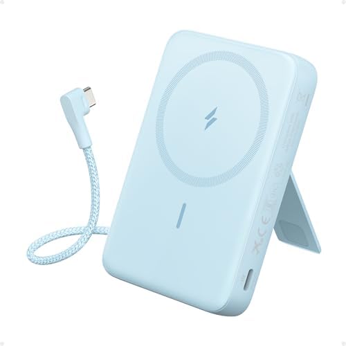 Anker Zolo Magnetic Power Bank – 10,000 m Ah Wireless Charger with 30 W Fast Charging, Built-in USB-C Cable & Adjustable Stand for i Phone 16/15 Series, Air Pods & More – Ultimate Portable Power Solution for Modern Lifestyles