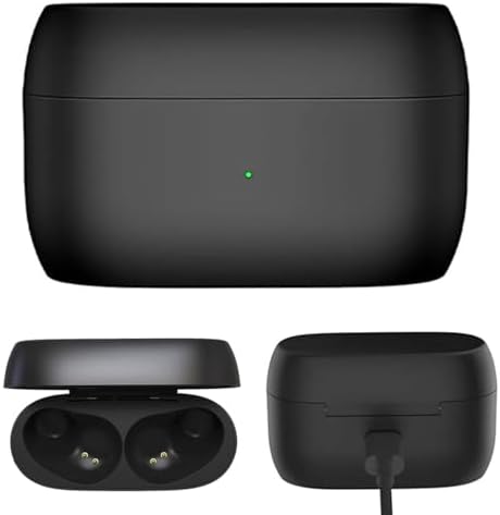 Compact High-Capacity Charging Cradle for Jabra Elite 75 t & Active 75 t – 700 m Ah Power Station for Superior Sound Quality and Ultimate Travel Flexibility in Sleek Black Design