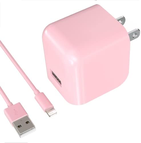 Talk Works MFi Certified 5′ Lightning USB Cable for i Phone 14/13/12, Air Pods, and i Pad – Fast Charging Wall Charger Adapter – Durable Black Design for Enhanced Compatibility and Speed