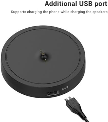 Universal Charging Dock for Ears Boom 3, Megaboom 3, Blast & Megablast – Quick Charge Replacement Station with USB Connectivity (White) – Stylish & Compact Power Solution for Music Lovers on the Go
