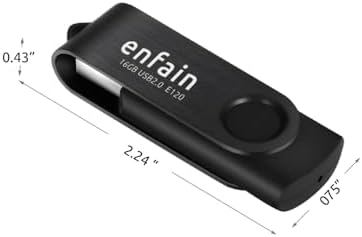 Enfain 10-Pack Red USB Flash Drives 16 GB – High-Speed USB 2.0 Memory Sticks with LED Indicator & 12 Labels for Easy Organization – Reliable & Portable Data Storage Solution for Professionals and Students