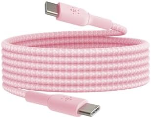 Belkin Boost Charge Braided USB-C to USB-C Cable – 1 m (3.3 ft) Durable Fast Charging Cable for i Phone, Galaxy, Nintendo Switch 2, i Pad Pro, and Pixel – Tangle-Free Design with 480 Mbps Data Transfer – Ultimate Universal Compatibility for All Your Devices