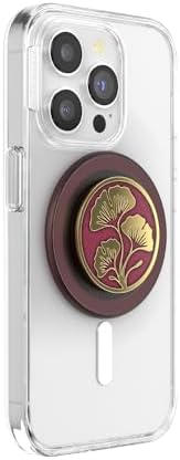 Magnetic Pop Grip for Mag Safe – Elegant Enamel Rose Noir | Multifunctional Phone Stand with Secure Grip & Customizable Swappable Top | Effortless Hands-Free Viewing Kickstand | Wireless Charging Compatible Accessory for Enhanced Smartphone Usability