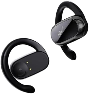 Unleash Your Potential with HILEO Open Ear Bluetooth 5.2 Wireless Earbuds – 90-Hour Battery Life for Endurance Athletes – Exceptional Sound Clarity in a Lightweight Sporty Design – Ideal for Running, Workouts, and Active Lifestyles – Convenient Sleek Black Charging Case for On-the-Go Use – Effortless Connectivity for All Your Devices