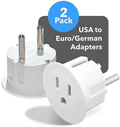 OREI 12-Pack USA to Europe Type E/F Schuko Plug Adapter – Essential Travel Converter for Effortless Device Charging in Germany & France – CE Certified, Compact Power Solution for Mobile Laptops, Phones & Camera Chargers – Ultimate Travel Connectivity Tool for Global Wanderers
