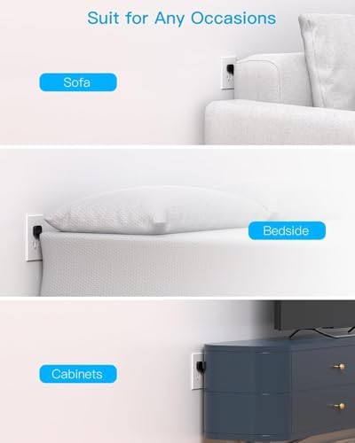 HANYCONY Ultra Thin Flat Plug Power Strip – 6 Ft Extension Cord with 3 Outlets & 3 USB Ports (2 USB-C) for Travel, Dorms & Cruise Ships – Space-Saving Multi Plug Outlet Extender for Fast Charging & Enhanced Device Compatibility