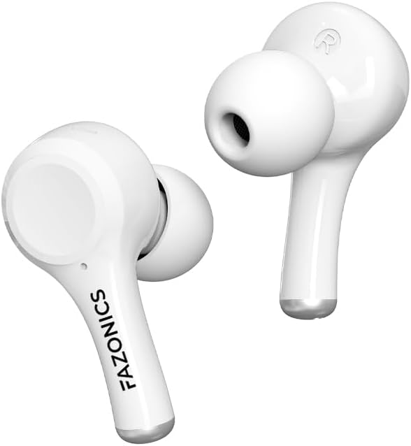 Elevate Your Sound Experience with Quickpods Z80 True Wireless Earbuds – Bluetooth 5.3, ANC & ENC Technology, 36 Hours Playback, IPX5 Waterproof, USB-C Charging Case – Compatible with i Phone & Android (White) – Unmatched Clarity and Comfort for Every Lifestyle