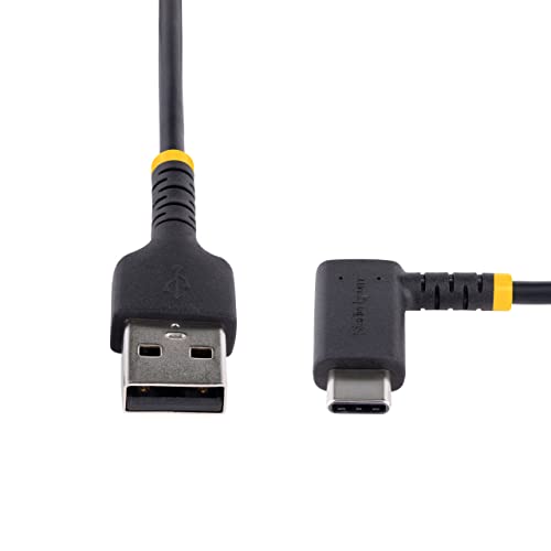 Durable 20-Inch Coiled USB A to C Charging Cable – Heavy-Duty USB 2.0 Fast Charge & Sync Cable, Sleek Black Design for Enhanced Portability and Compatibility with All Devices