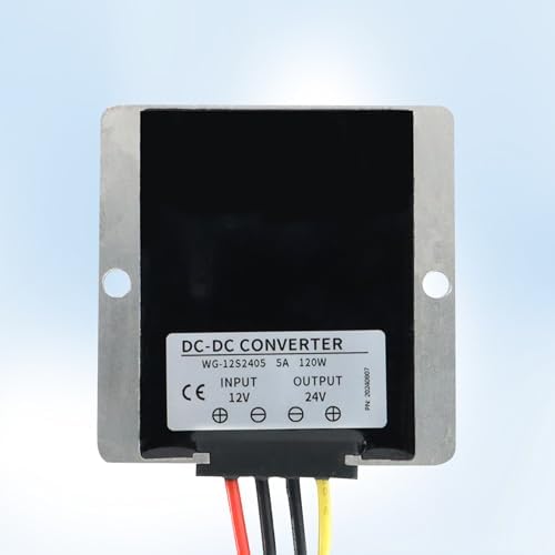 High-Efficiency Waterproof DC Step-Up Converter – 120 W 5 A Voltage Booster for Boats, Trucks, and Vehicles – Reliable 12 V to 24 V Power Supply Module with IP68 Durability and Versatile Compatibility – Perfect for Enhanced Electrical Performance