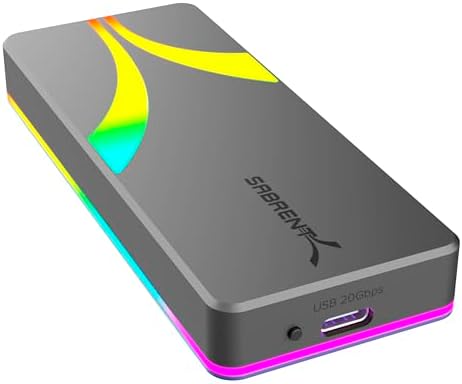 SABRENT USB-C M.2 2230 NVMe SSD Enclosure – Achieve 10 Gbps Transfer Speeds with UASP & Trim Support for Seamless Data Management on Windows, mac OS & Linux – Compact, High-Performance Storage Solution for Tech Professionals and Enthusiasts